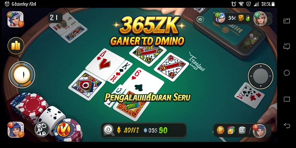 Tampilan gameplay seru dari game Domino 365ZK.