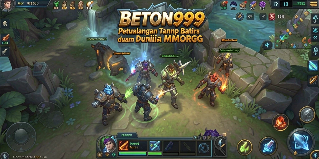 Gameplay BETON999 menampilkan pertarungan epik dan eksplorasi dunia fantasi.