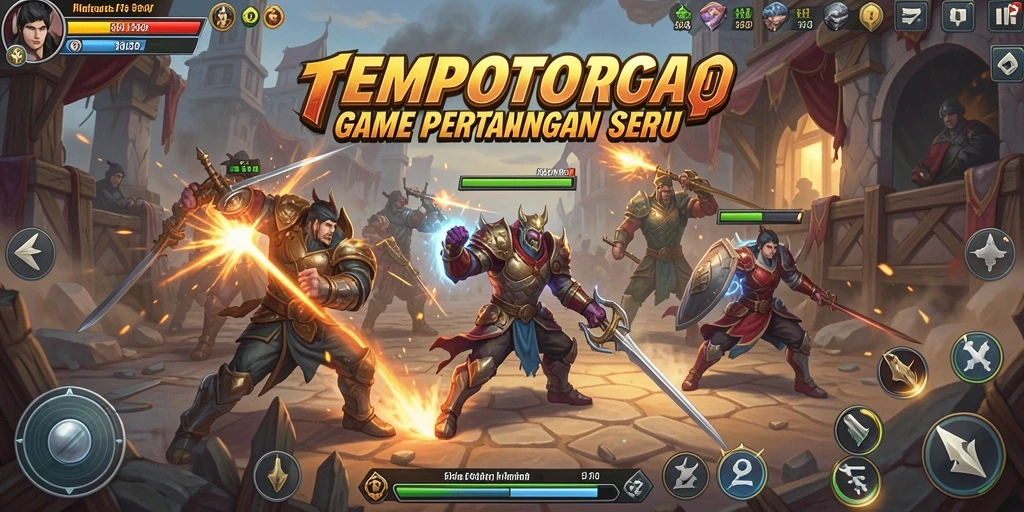 Gameplay seru dari TEMPOTOTO yang menunjukkan pertarungan strategi.